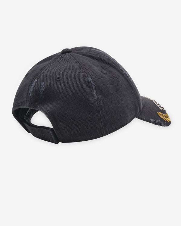 Martine Rose - Men's Cut Peak Cap - (Black Wash)