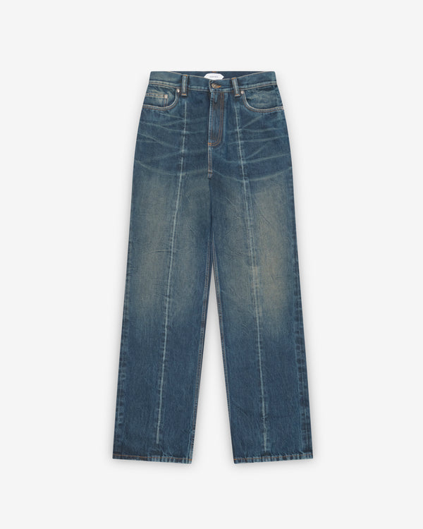 Versace - Men's Distressed Straight Jeans - (Dirty Blue)