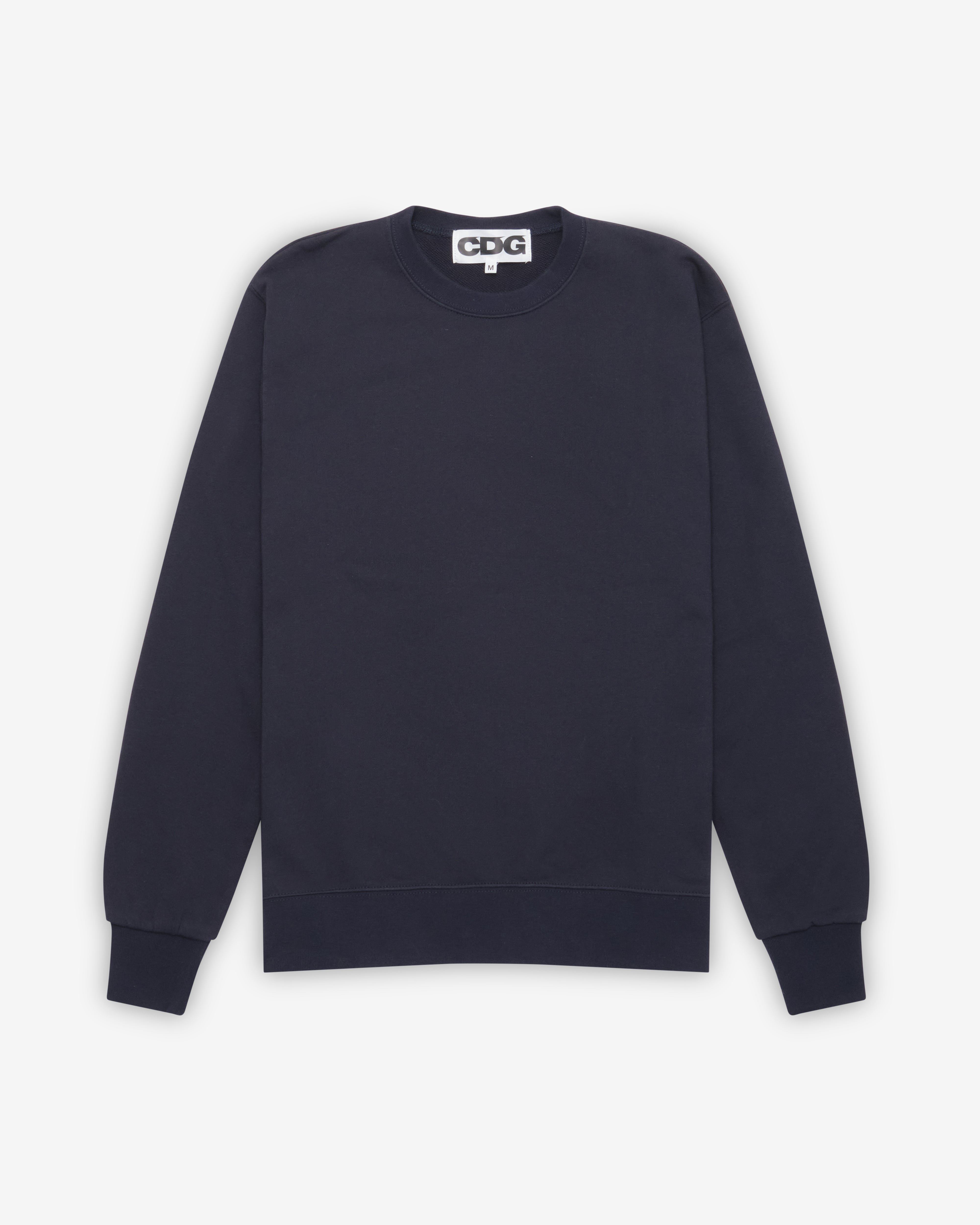 トップス COMME des GARCONS CREW NECK SWEATSHIRT CDG: Logo Crew Neck Sweatshirt (Navy) | DSMNY E-SHOP