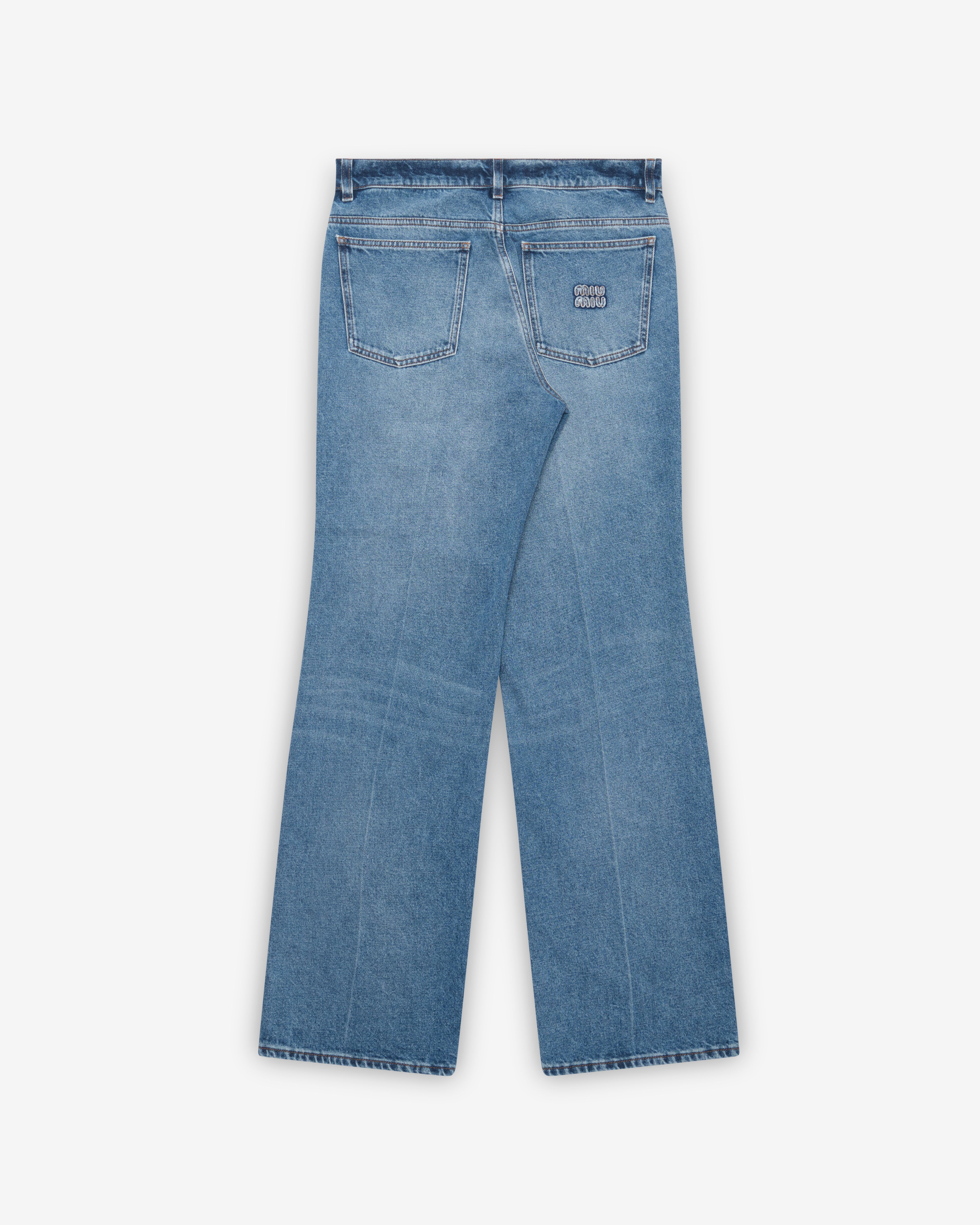 Miu Miu: Men's Washed Denim Jeans (Navy) | DSMNY E-SHOP