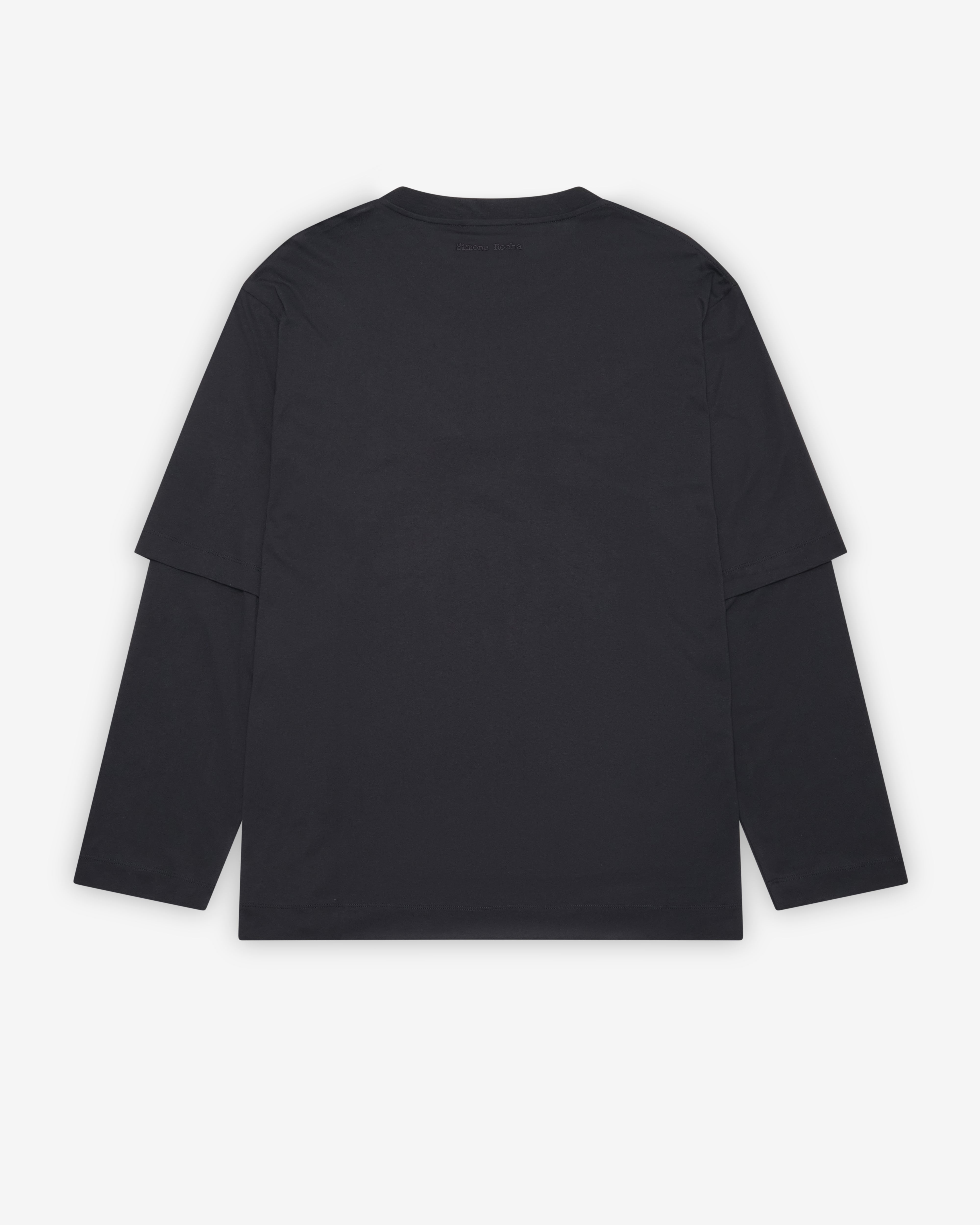 Simone Rocha: Men's Ruffle Slash Layered Long Sleeve T-Shirt