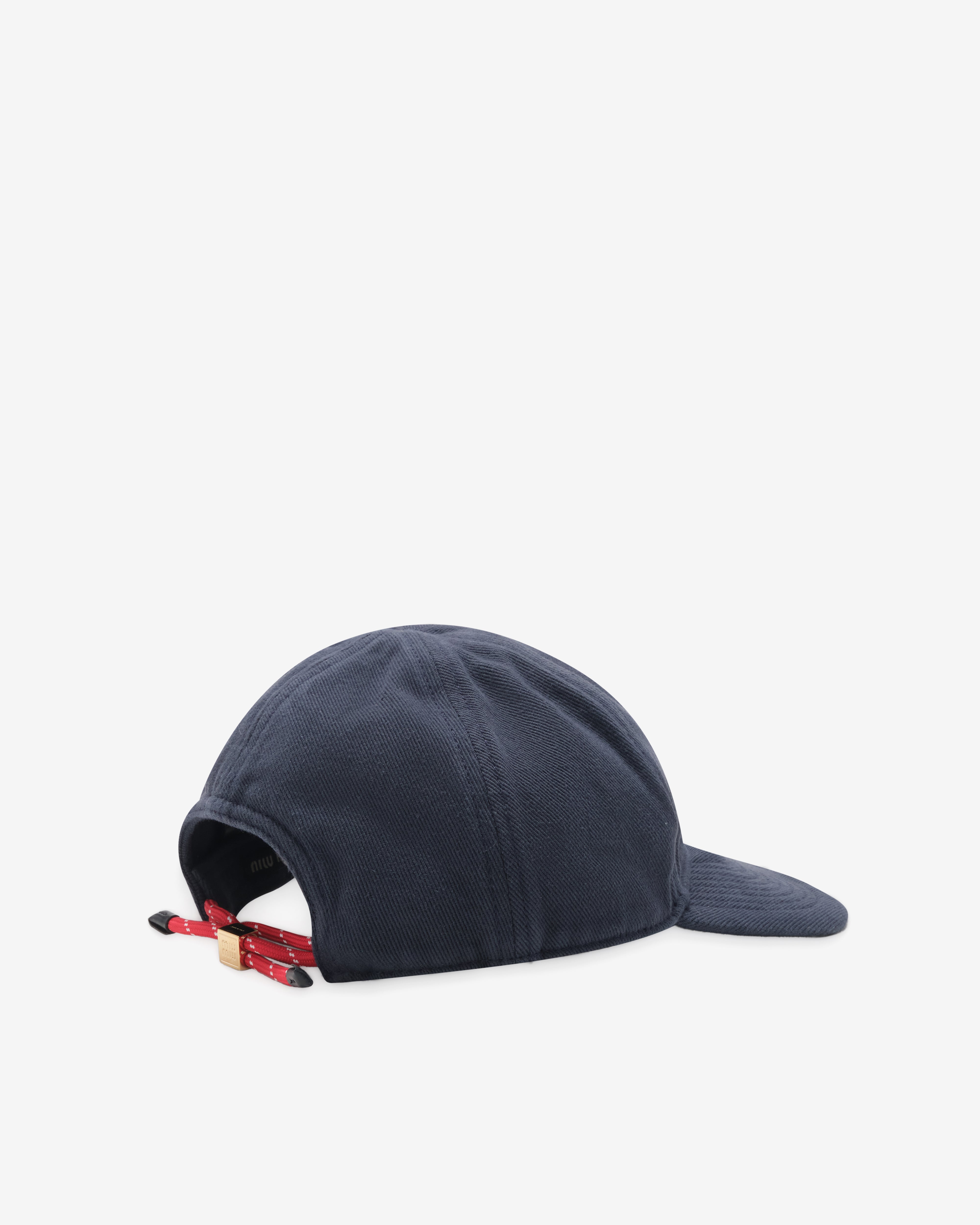 Miu Miu: Men's Fabric Cap (Navy) | DSMNY E-SHOP