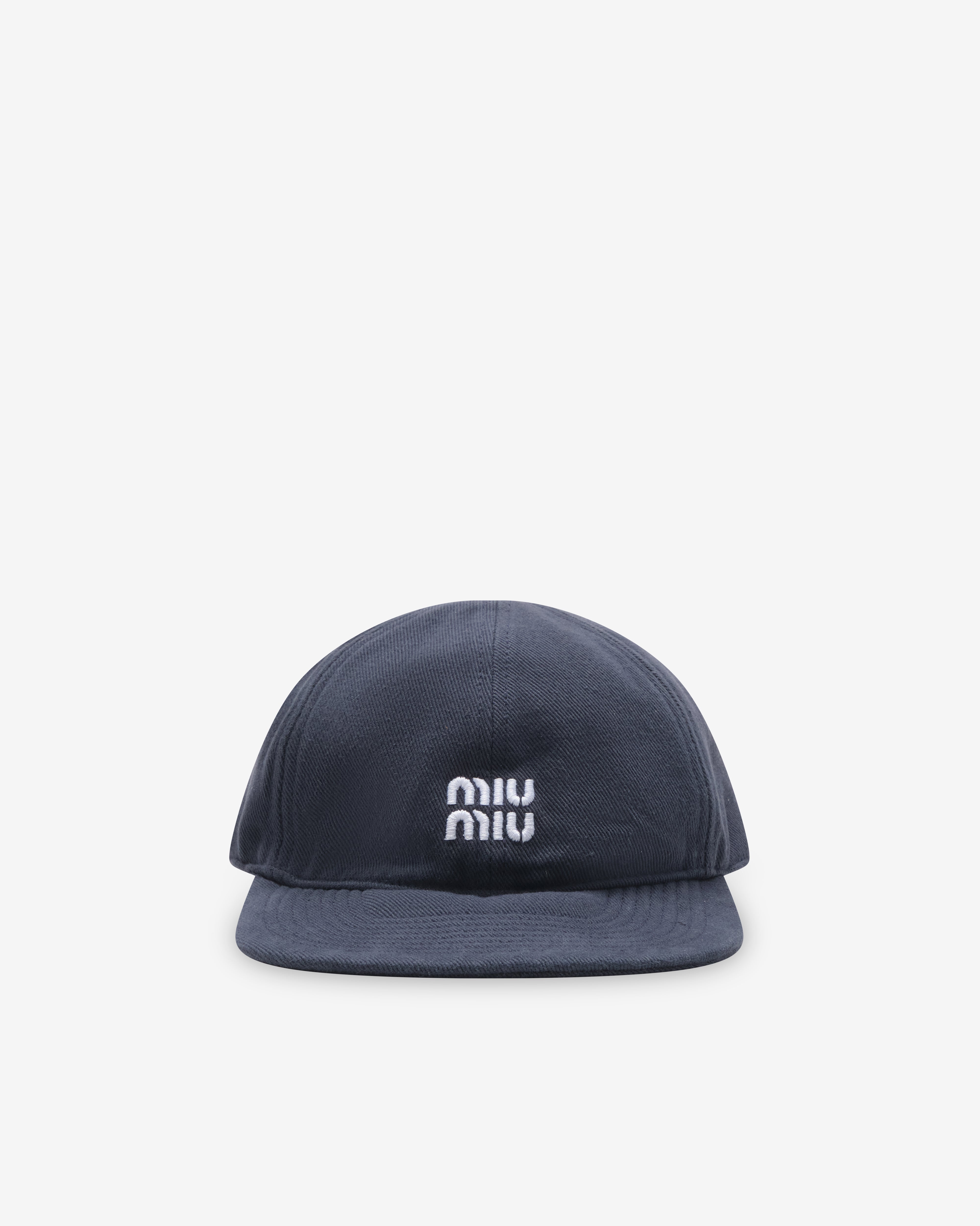 Miu Miu: Men's Fabric Cap (Navy) | DSMNY E-SHOP