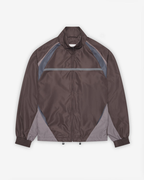 Maison Margiela - Men's Contrast Panel Track Jacket - (Dark Brown)