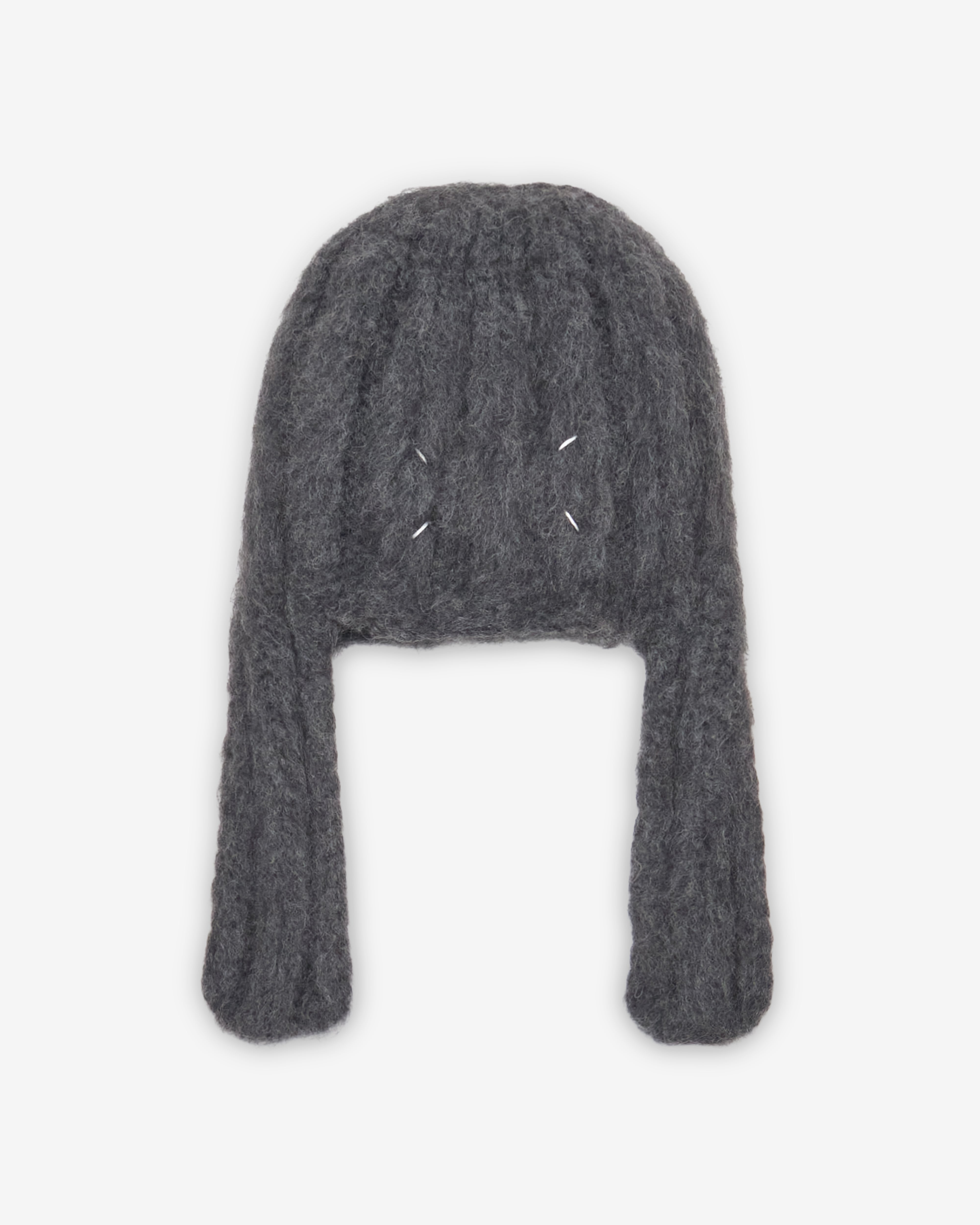 Maison Margiela: Women's Alpaca Wool Beanie (Charcoal) | DSMNY E-SHOP