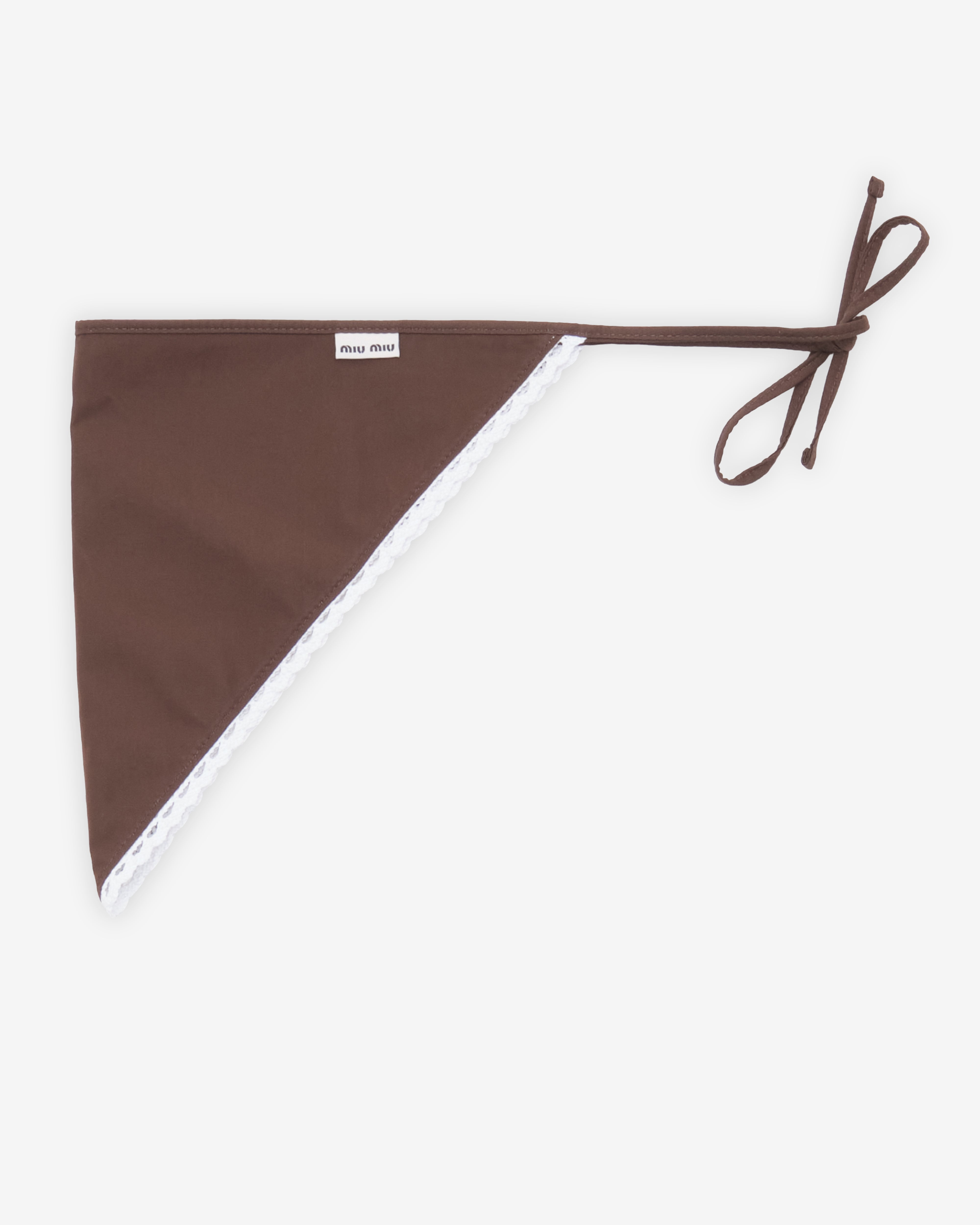 miumiu バンダナ Miu Miu: Women's Poplin Bandana (Ebony/White) | DSMNY E-SHOP