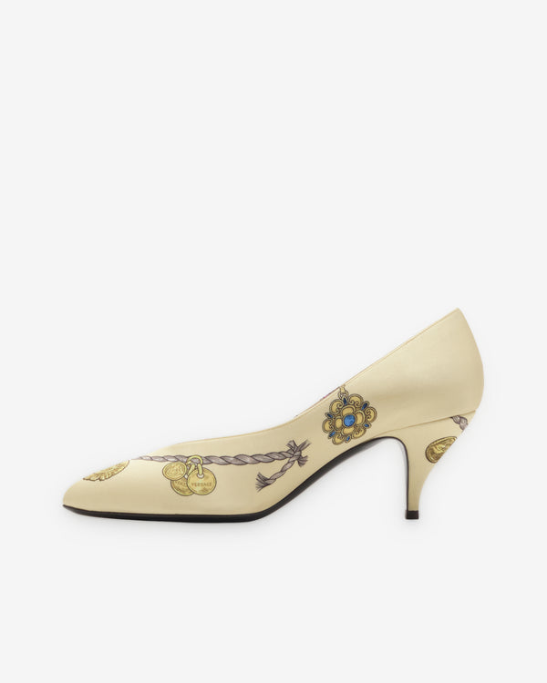 Versace - Women's Tina Printed Satin Pumps - (Multicolor)