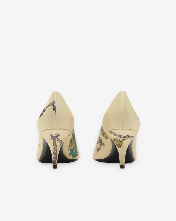 Versace - Women's Tina Printed Satin Pumps - (Multicolor)