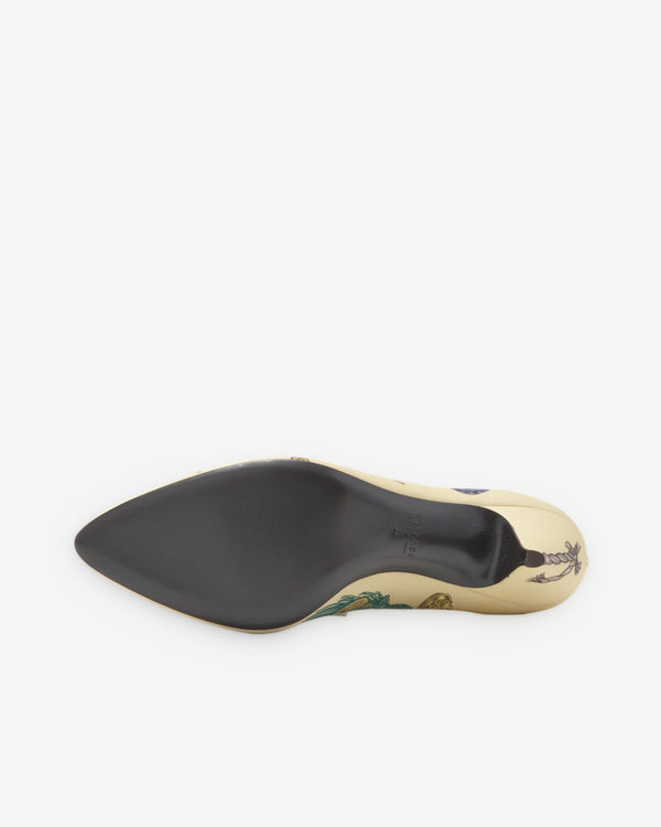 Versace - Women's Tina Printed Satin Pumps - (Multicolor)