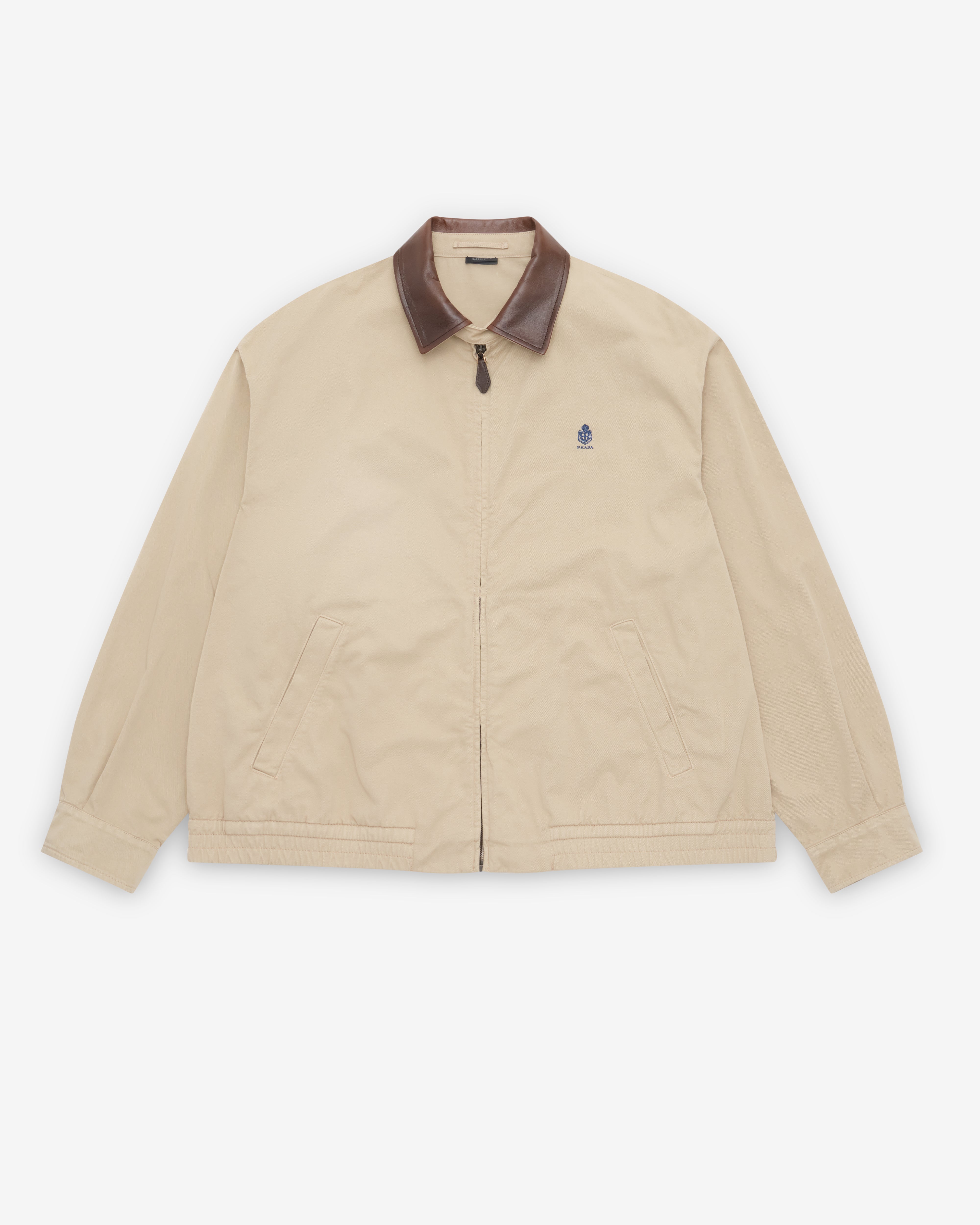 Prada: Men's Cotton Jacket With Leather Details (Cord) | DSMNY E-SHOP