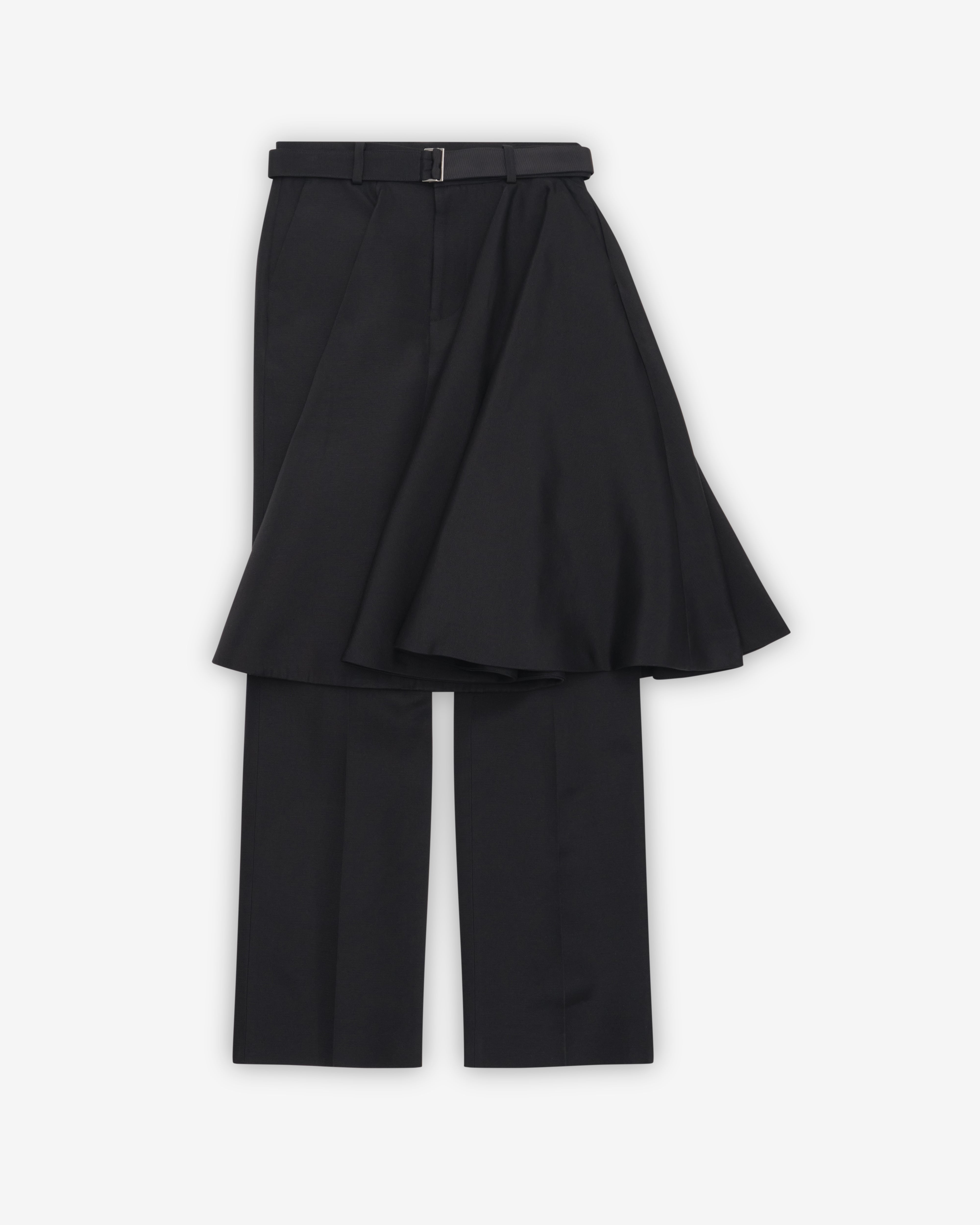 Sacai: Women's Double-Faced Silk Cotton Pants (Black) | DSMNY E-SHOP