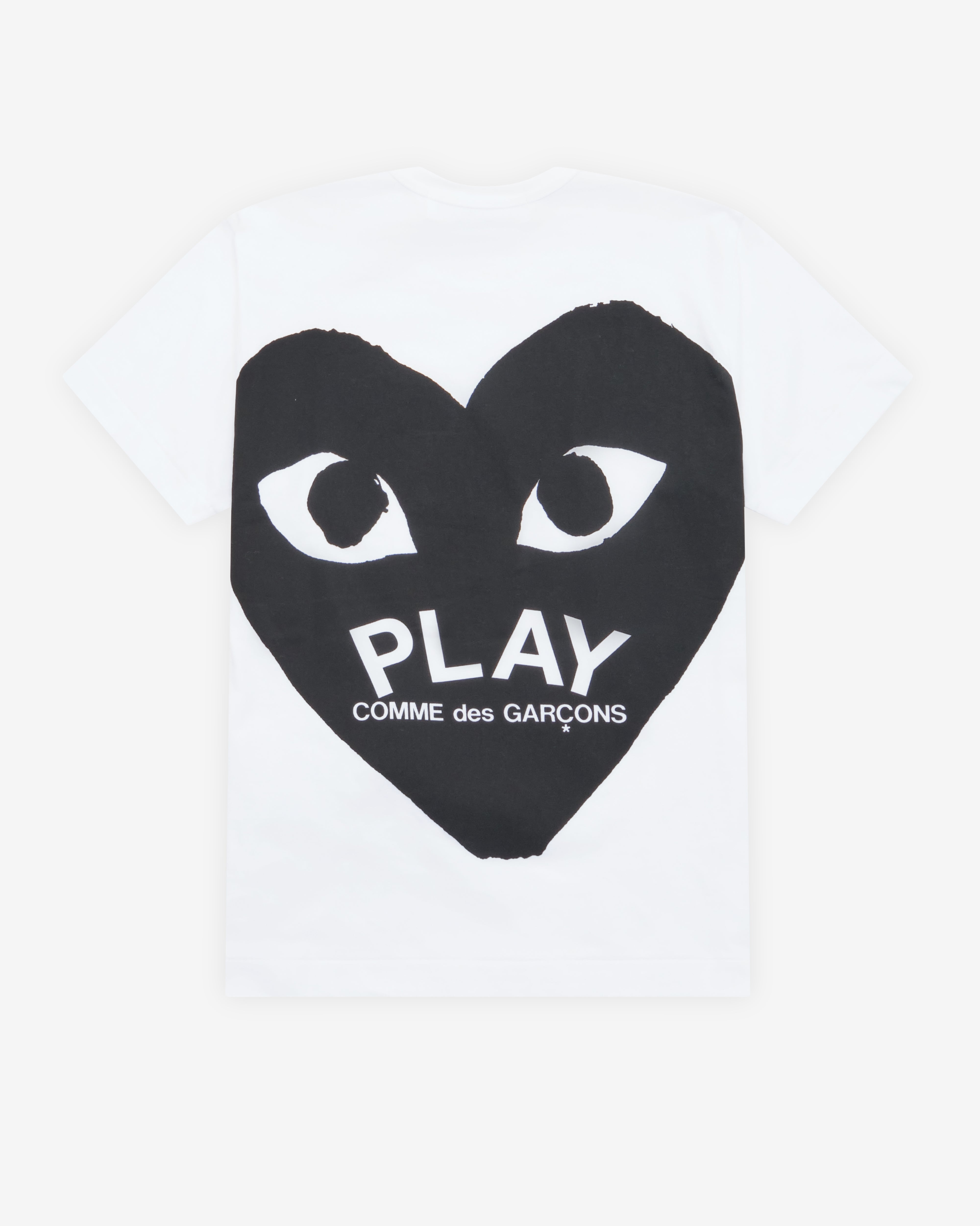 PLAY ブラック Tシャツ ハートロゴ Play: Black Heart T-Shirt (White) | DSMNY E-SHOP