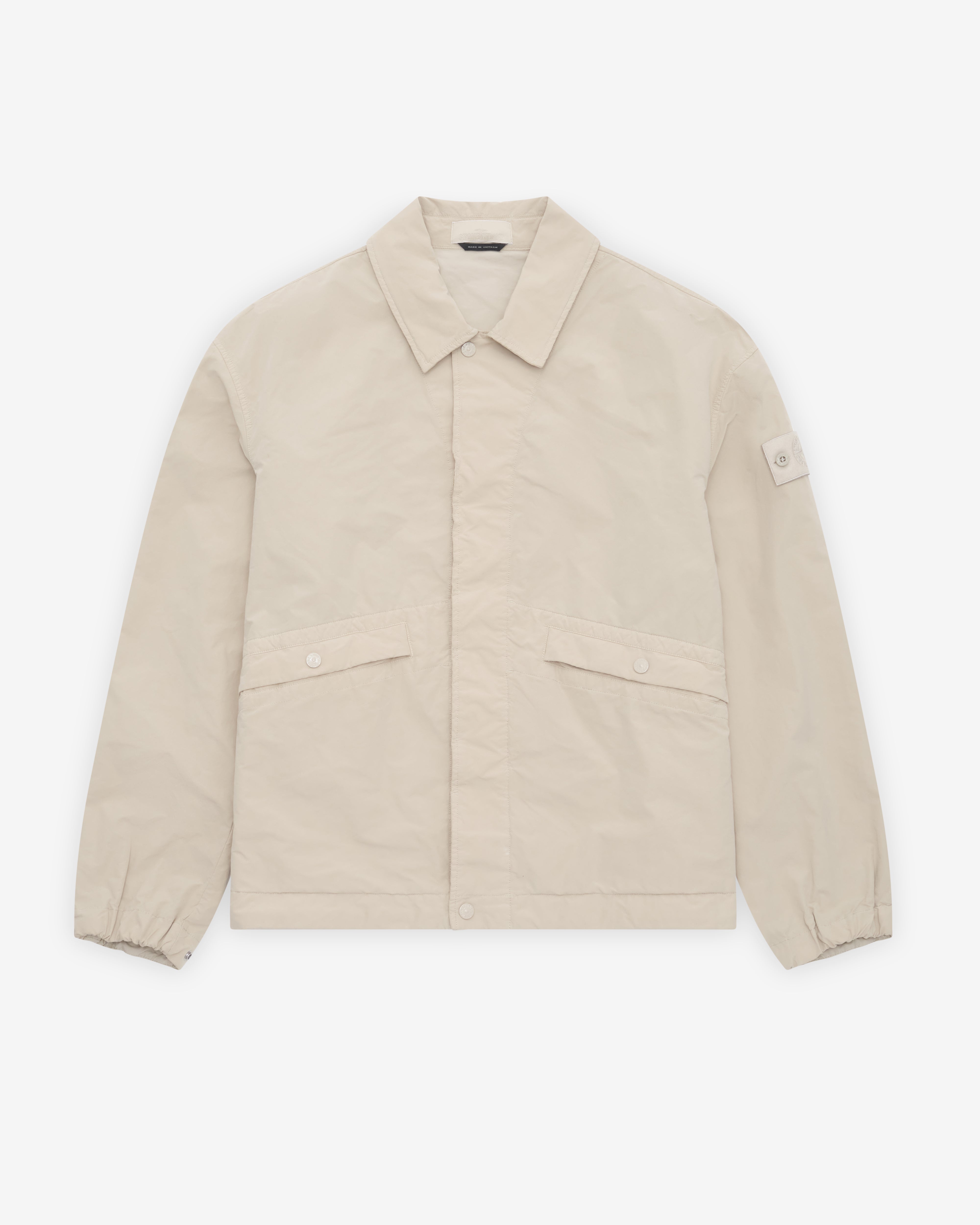 Stone Island: Men's David Light-TC Ghost Jacket (Beige) | DSMNY E-SHOP