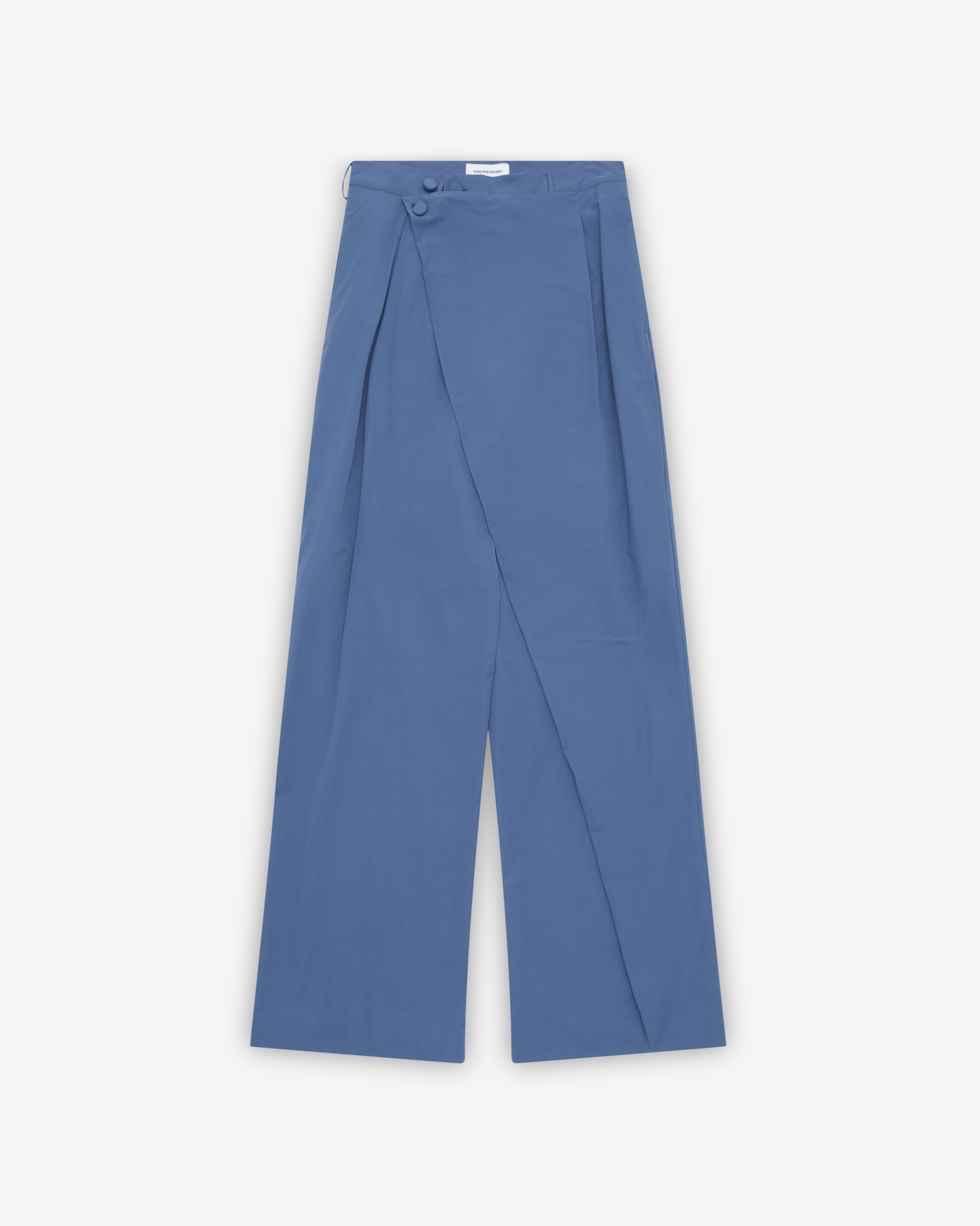 Kiko Kostadinov: Men's Kippel Wrap Trousers (Abyss Blue) | DSMNY E