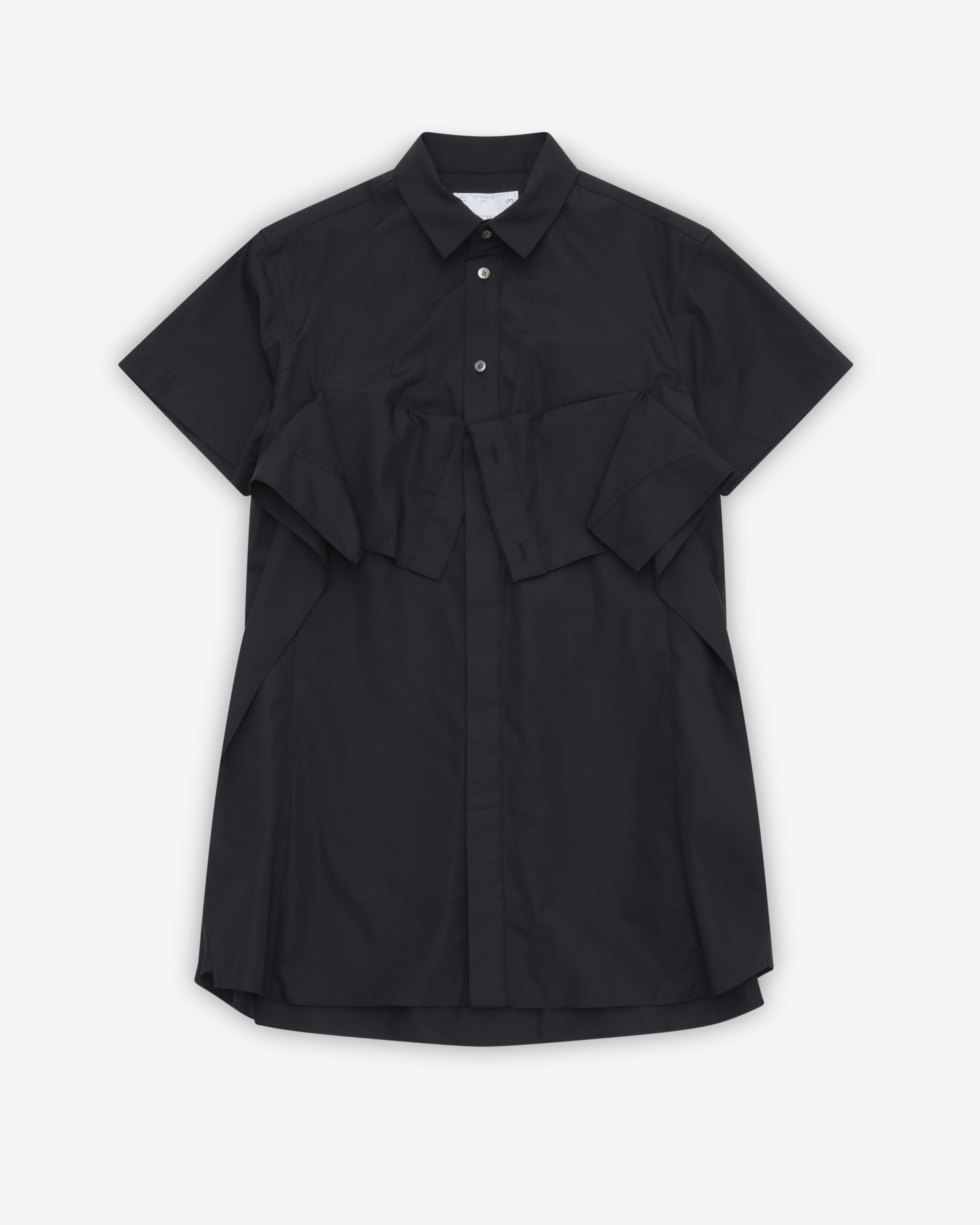 Sacai: Women's Poplin Dress (Black) | DSMNY E-SHOP