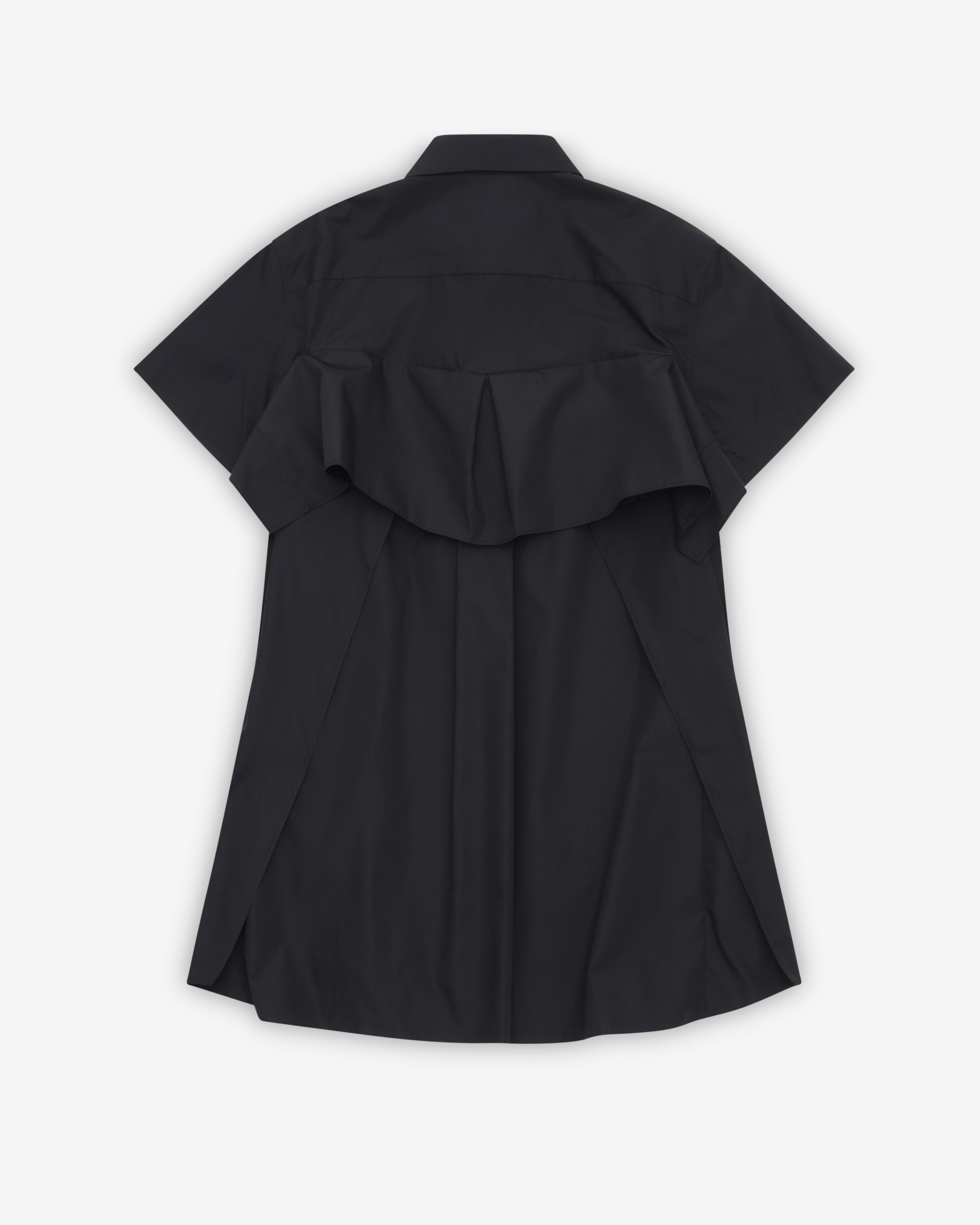 Sacai: Women's Poplin Dress (Black) | DSMNY E-SHOP