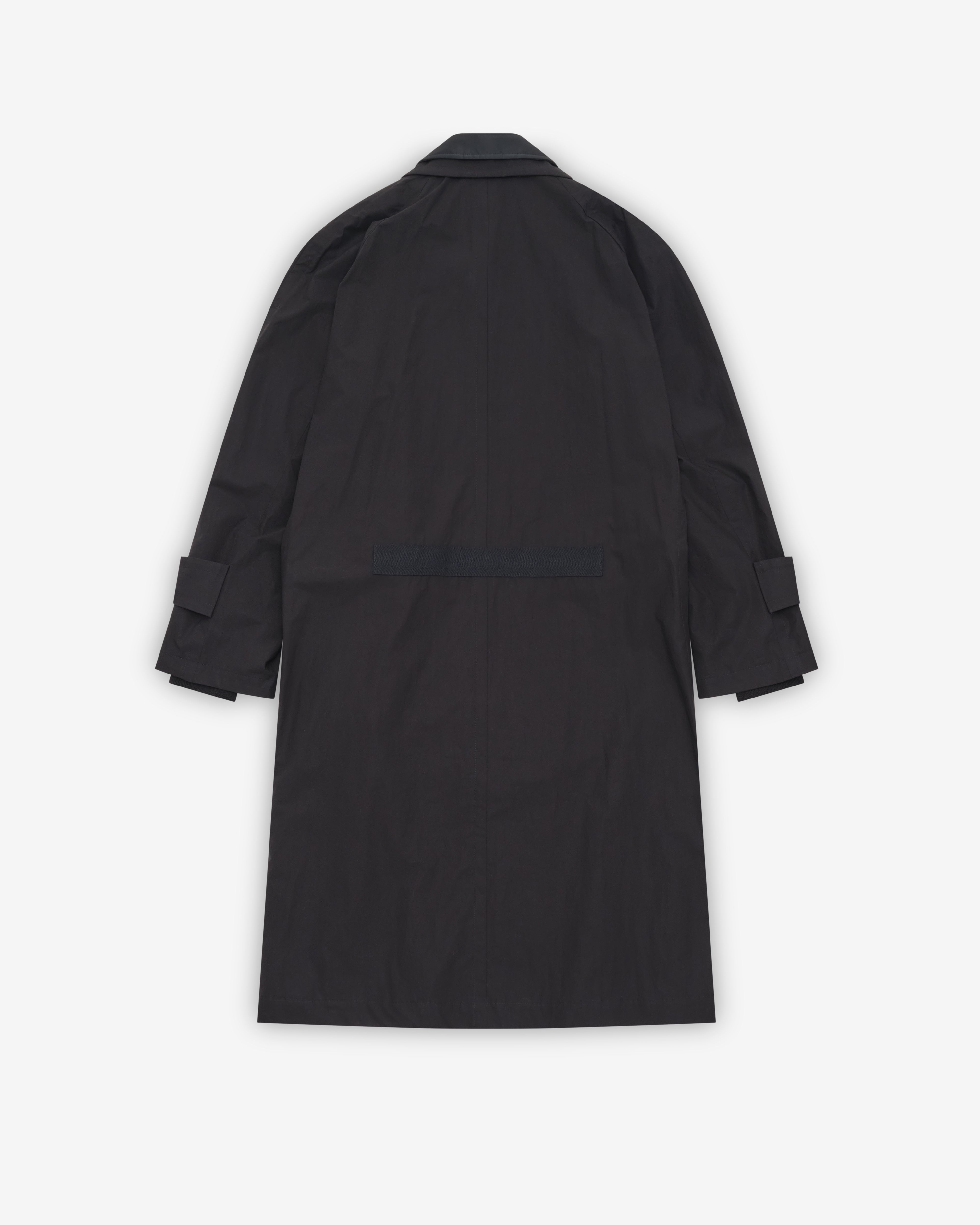 Sacai: Men's Cotton Typewriter Coat (Black) | DSMNY E-SHOP