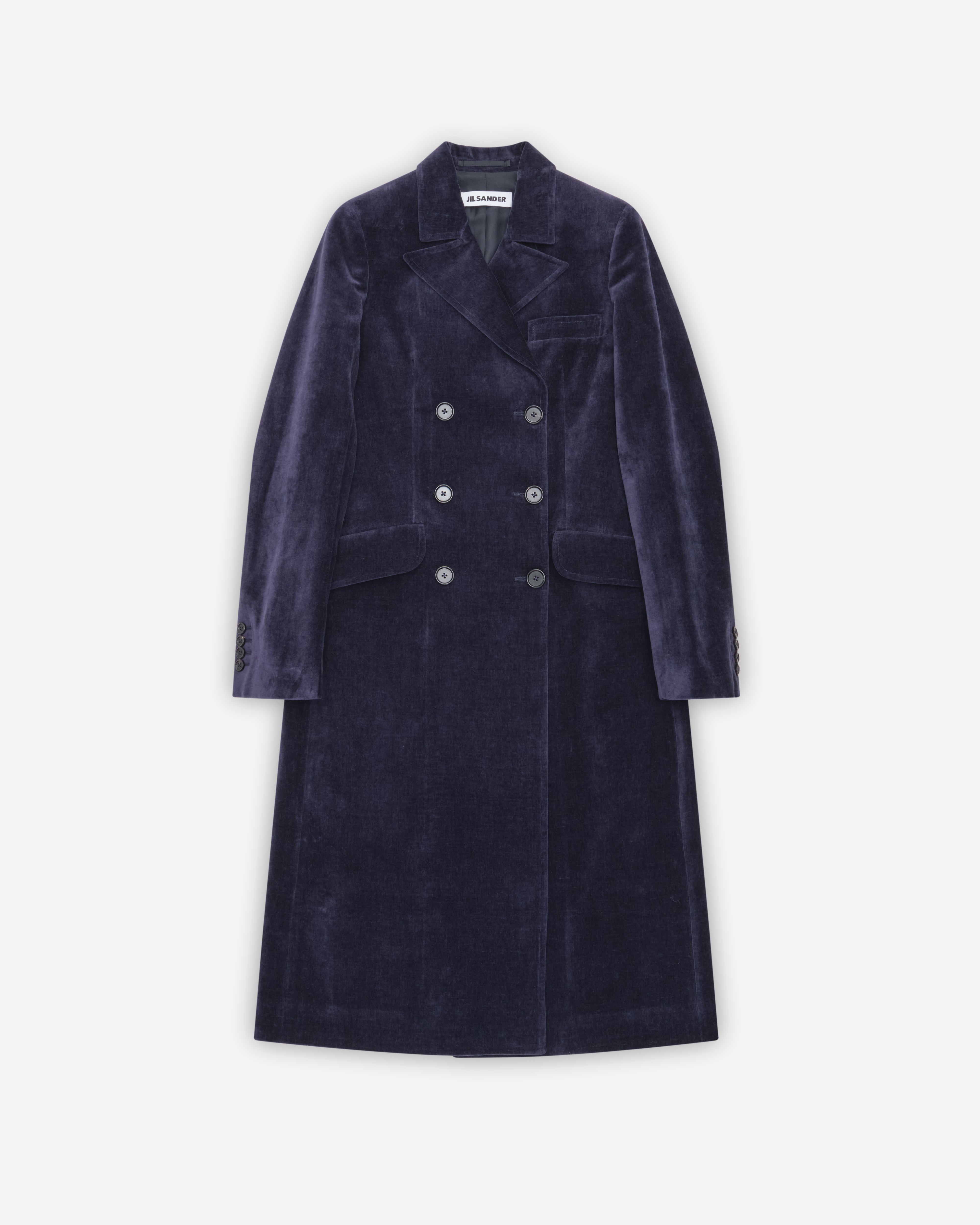 Jil Sander: Women's Double-Breasted Coat (Midnight) | DSMNY E-SHOP