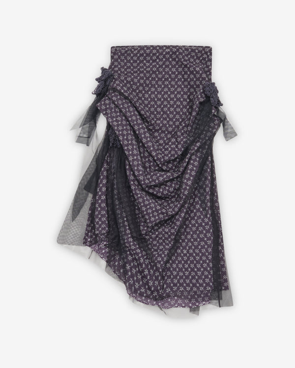 Pauline Dujancourt - Women's Nadjia Embroidered Tulle Skirt - (Purple/Black)