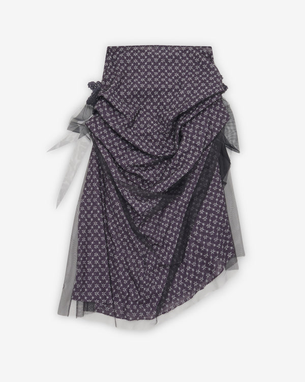 Pauline Dujancourt - Women's Nadjia Embroidered Tulle Skirt - (Purple/Black)