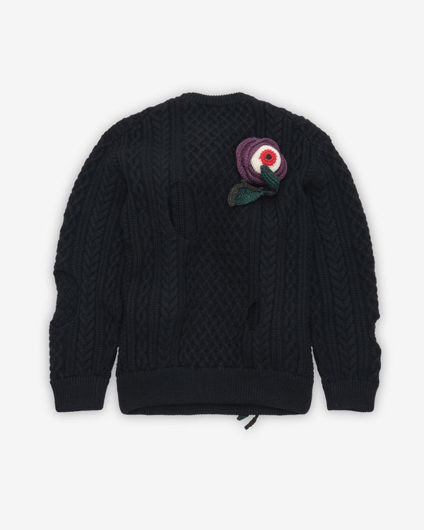 Kidill - Men's Eyeball Rose Pullover Knit - (Black)