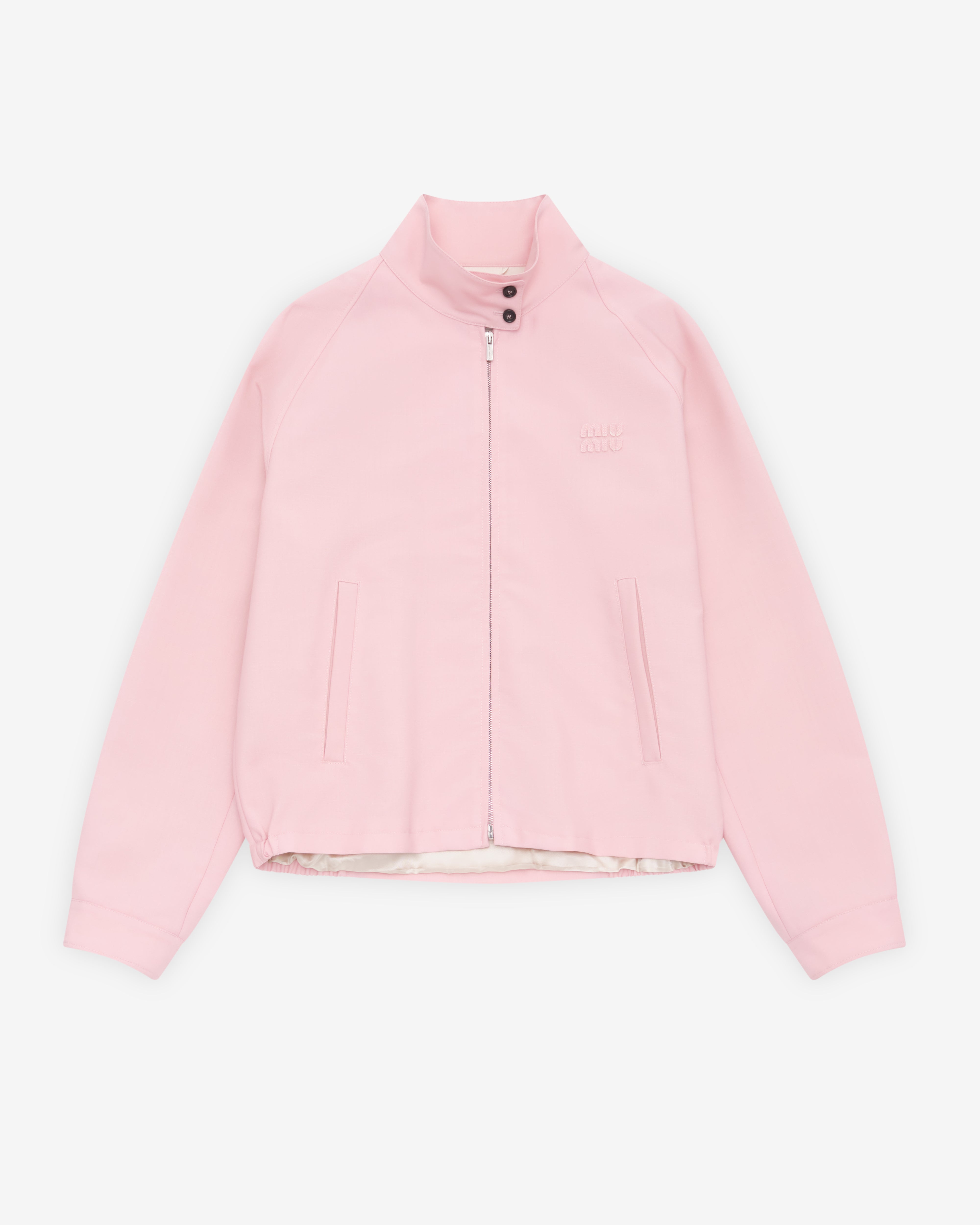 Miu Miu: Women's Kid Mohair Outerwear Jacket (Peach) | DSMNY E-SHOP