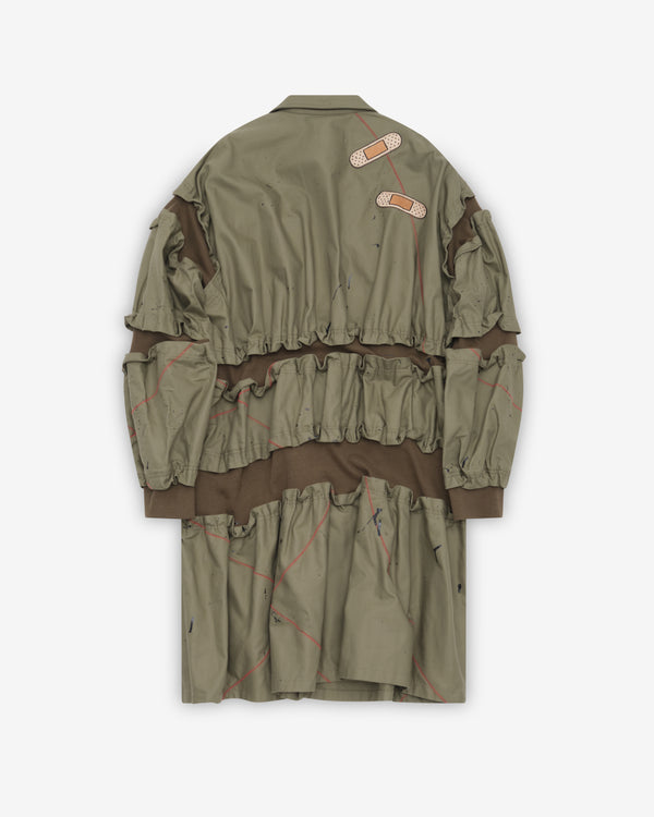 Kidill - Men's Slash Scar Fatigue Jacket - (Khaki Green)