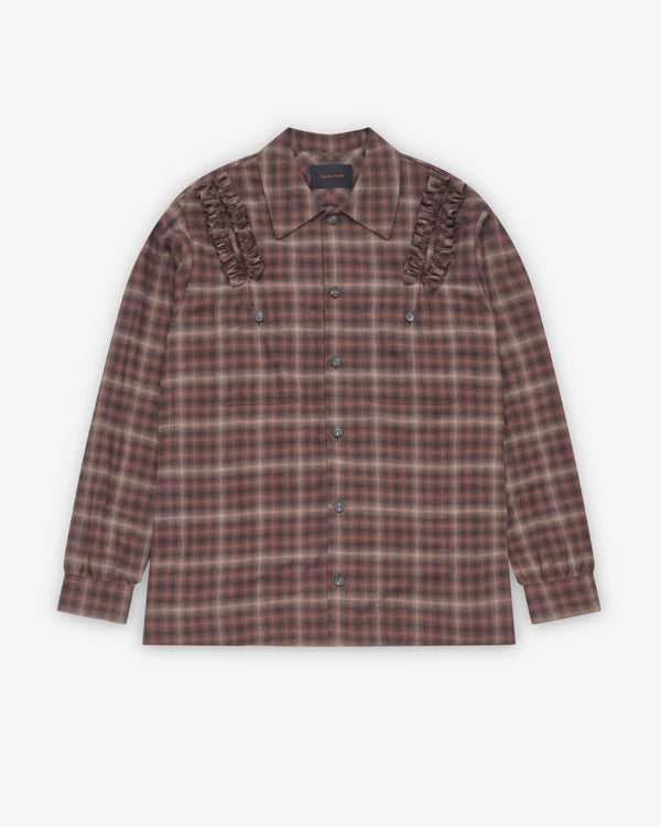 Simone Rocha - Men's Ruffle Slash Flannel Shirt - (Check)