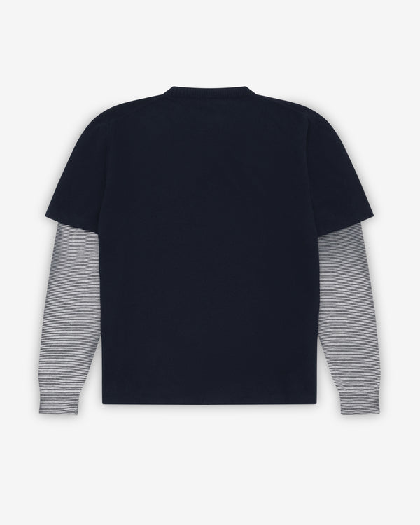 Miu Miu - Women's Wool And Cashmere Sweater - (Blue/Dark Grey)