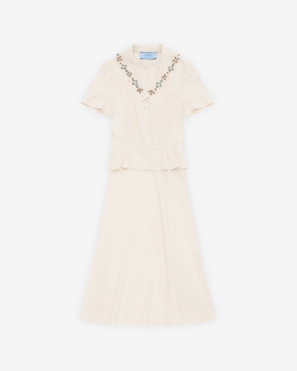 Prada - Women's Embroidered Lace Dress - (Natural)