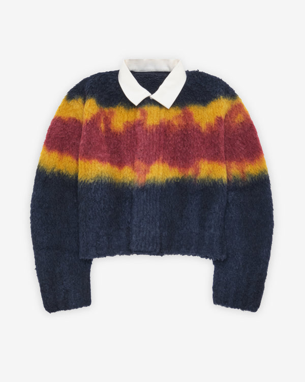 Sacai - Women's Chusen-Dyed Knit Cardigan - (Navy/Multi)