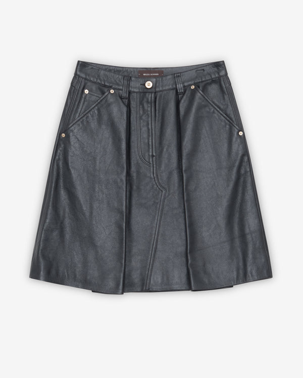Wales Bonner - Women's Construct Leather Skirt - (Black)