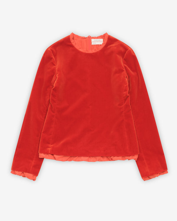 Colleen Allen - Women's Velvet Crewneck Shirt - (Persimmon)