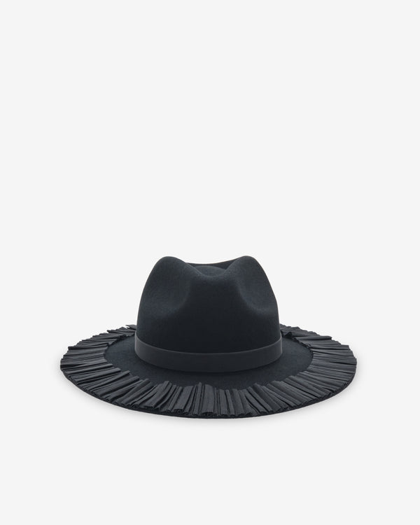 Stephen Jones - Women's Kiel Pleated Petersham Trilby - (Black)
