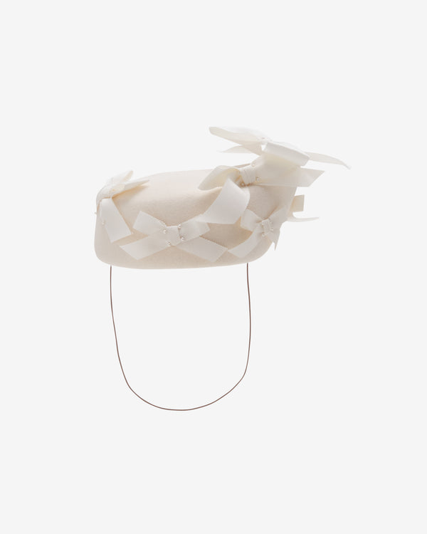 Stephen Jones - Women's Lillie Bow Beret - (Ivory)