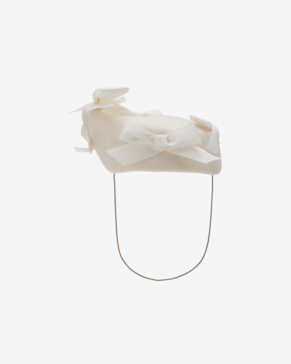 Stephen Jones - Women's Lillie Bow Beret - (Ivory)