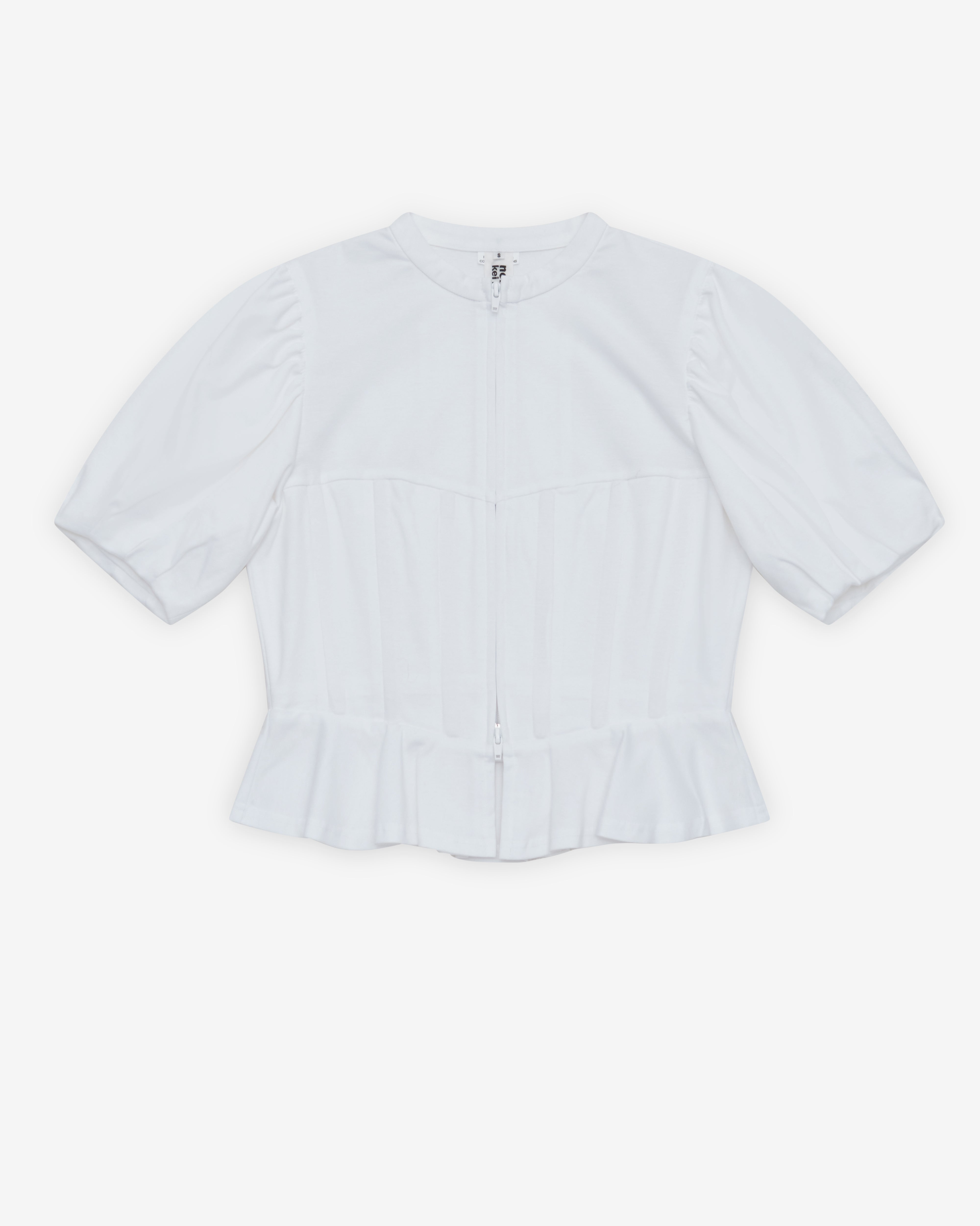 Noir Kei Ninomiya: Women's Corset T-Shirt (White) | DSMNY E-SHOP