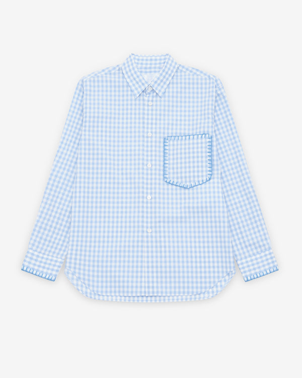 Tao - Women's Gingham Blouse - (Sax/White)