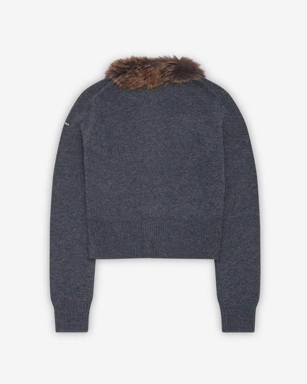 Marc Jacobs - Women's Faux Fur Lined Cardigan - (Charcoal)