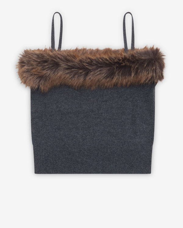 Marc Jacobs - Women's Faux Fur Lined Tank - (Charcoal)