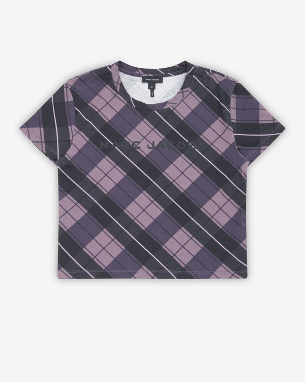 Marc Jacobs - Women's Plaid Logo Baby Tee - (Purple)