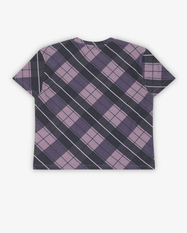 Marc Jacobs - Women's Plaid Logo Baby Tee - (Purple)