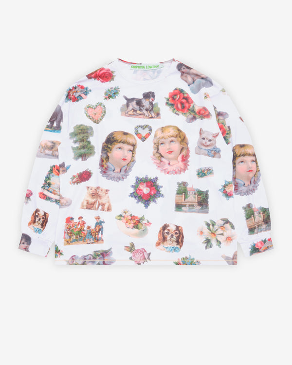 Chopova Lowena - Women's Oversized Long Sleeve Jersey T-Shirt - (White)