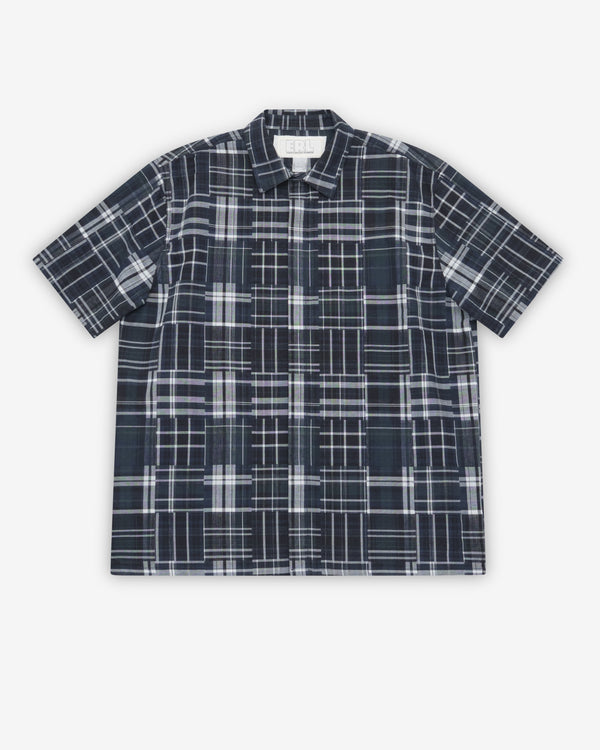 ERL - Men's Plaid Short Sleeved Shirt - (Black)
