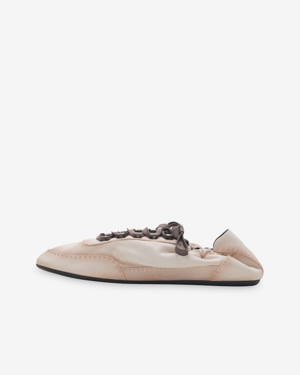 Prada - Men's Collapse Antiqued Nappa Leather Sneakers - (Chalk White)