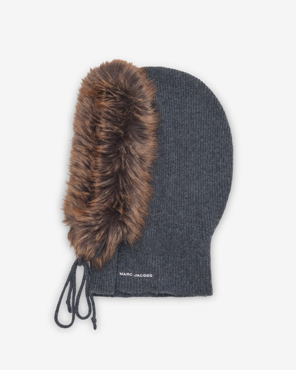 Marc Jacobs - Women's Faux Fur Trim Balaclava - (Charcoal)