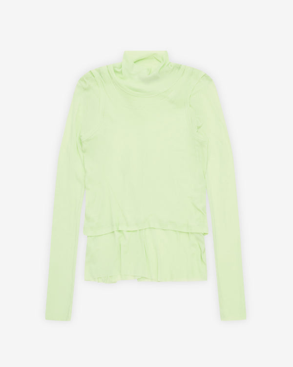 Melitta Baumeister - Women's Double Layer Turtleneck - (Soft Lime)