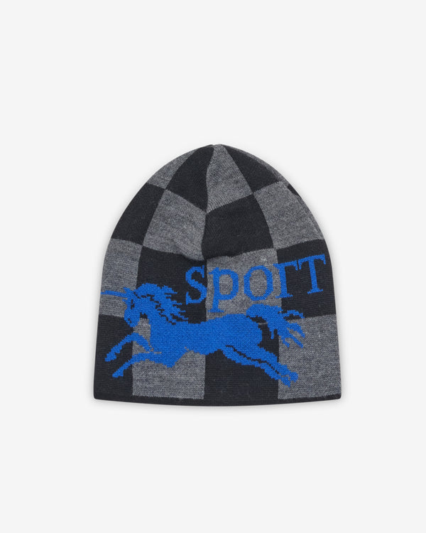 Liberal Youth Ministry - Men's Checked Sport Beanie - (Blue/Grey)