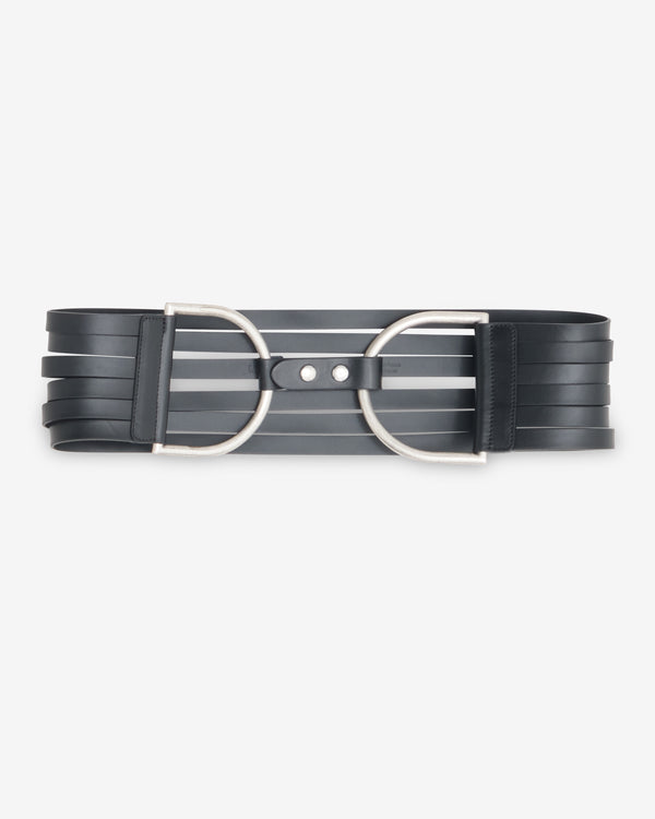 Vaquera - Women's Fringe Leather Belt - (Black)