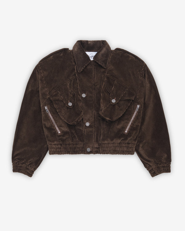 Vaquera - Women's Quilted Corduroy Jacket - (Brown)